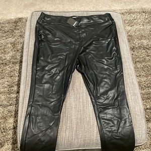Faux leather leggings